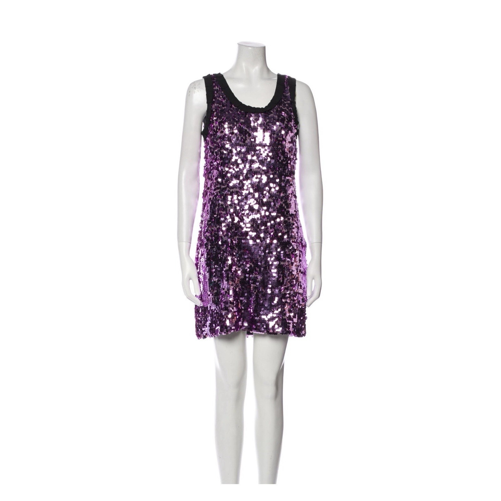 Dolce & Gabanna D&G Pink Sequin Shift Pink Pleated Sequined Dress It42